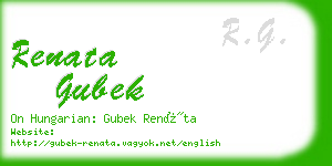 renata gubek business card